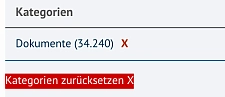 Filter zurücksetzen